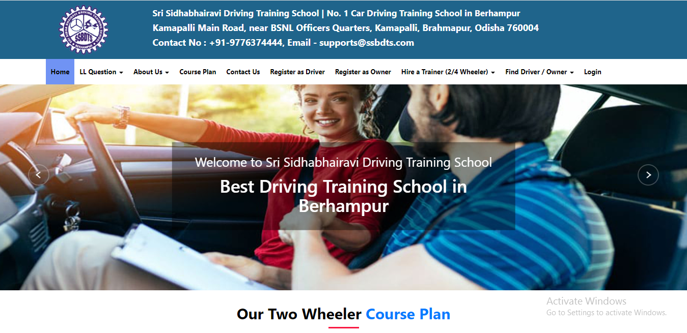 Sri Sidhabhairavi Driving Training School (ssbdts) | No. 1 Car Driving Training School in Berhampur